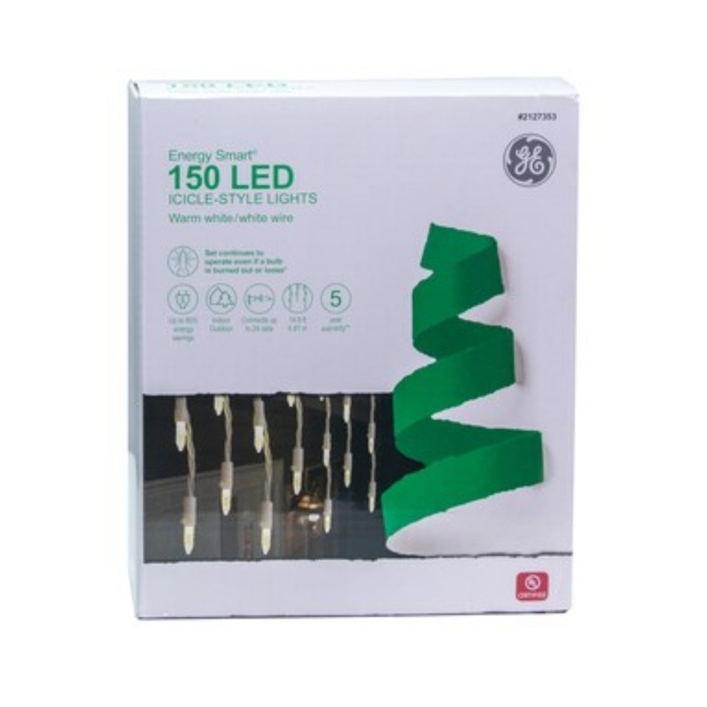 Warm White LED Icicle-Style String Lights